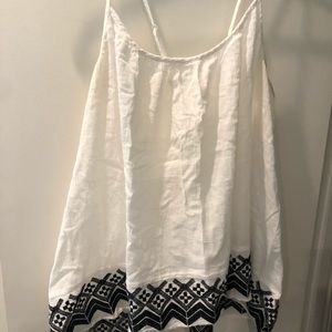White crisscross back straps blouse